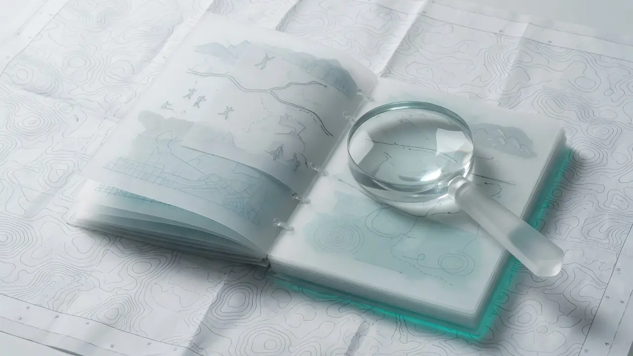 Lupa sobre um caderno